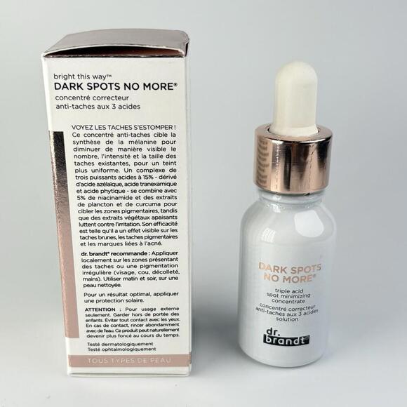 DR.BRANDT Dark Spots No More Triple Acid Spot Minimizing Concentrate 0.5oz - Picture 3 of 3